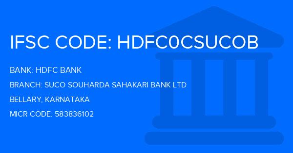 Hdfc Bank Suco Souharda Sahakari Bank Ltd Branch IFSC Code