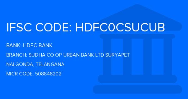 Hdfc Bank Sudha Co Op Urban Bank Ltd Suryapet Branch IFSC Code