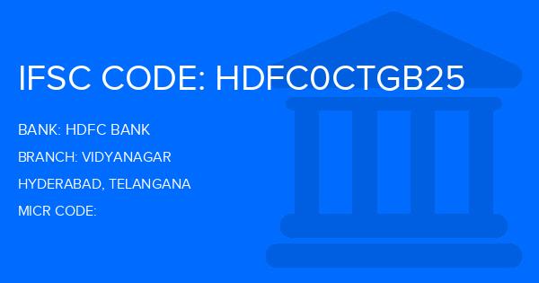 Hdfc Bank Vidyanagar Branch IFSC Code