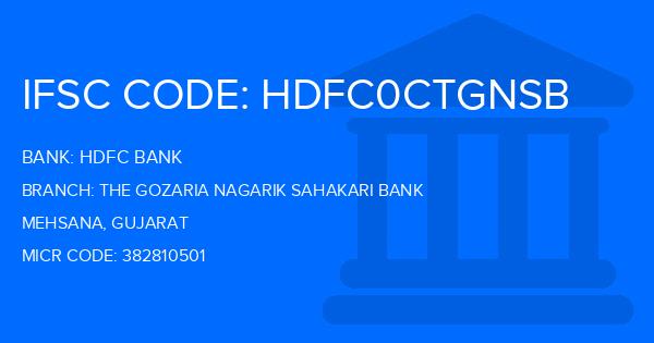 Hdfc Bank The Gozaria Nagarik Sahakari Bank Branch IFSC Code