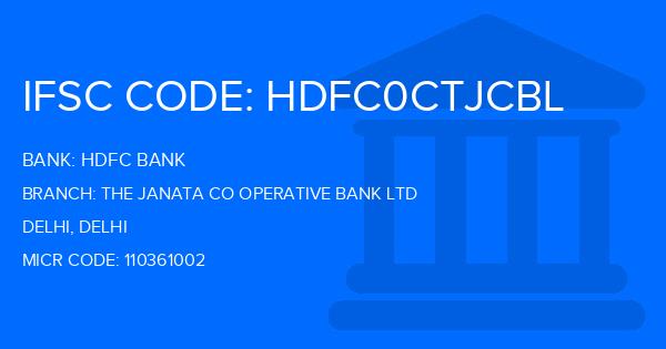 Hdfc Bank The Janata Co Operative Bank Ltd Branch IFSC Code