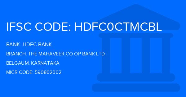 Hdfc Bank The Mahaveer Co Op Bank Ltd Branch IFSC Code