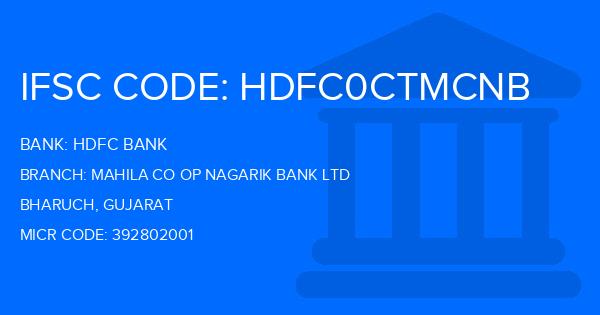 Hdfc Bank Mahila Co Op Nagarik Bank Ltd Branch IFSC Code