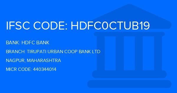 Hdfc Bank Tirupati Urban Coop Bank Ltd Branch IFSC Code