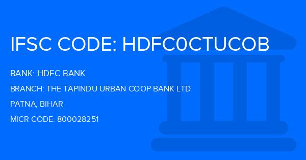 Hdfc Bank The Tapindu Urban Coop Bank Ltd Branch IFSC Code