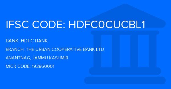Hdfc Bank The Urban Cooperative Bank Ltd Branch IFSC Code
