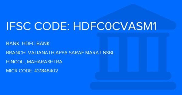 Hdfc Bank Vaijanath Appa Saraf Marat Nsbl Branch IFSC Code