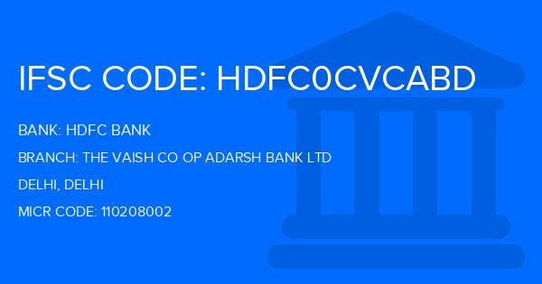Hdfc Bank The Vaish Co Op Adarsh Bank Ltd Branch IFSC Code