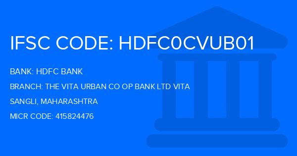 Hdfc Bank The Vita Urban Co Op Bank Ltd Vita Branch IFSC Code