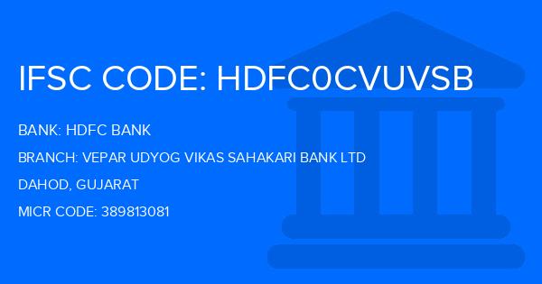 Hdfc Bank Vepar Udyog Vikas Sahakari Bank Ltd Branch IFSC Code