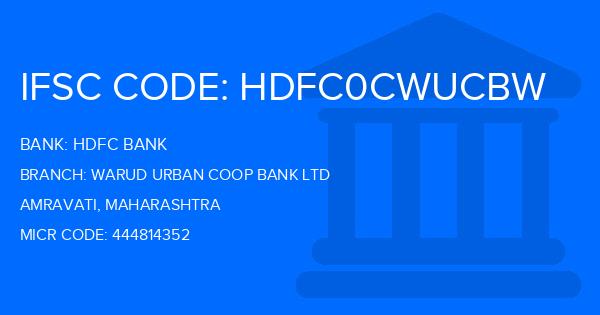 Hdfc Bank Warud Urban Coop Bank Ltd Branch IFSC Code
