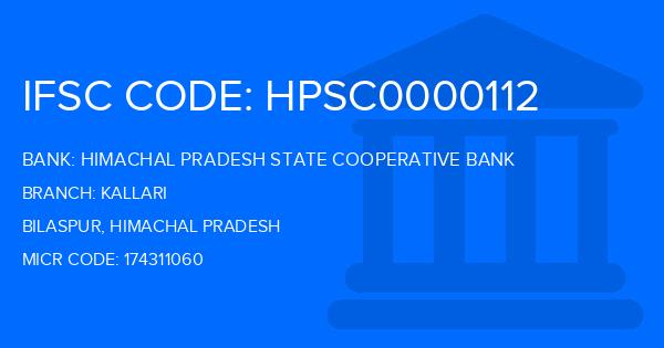 Himachal Pradesh State Cooperative Bank Kallari Branch IFSC Code