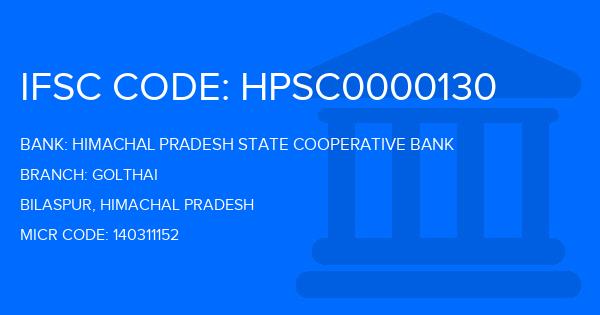 Himachal Pradesh State Cooperative Bank Golthai Branch IFSC Code