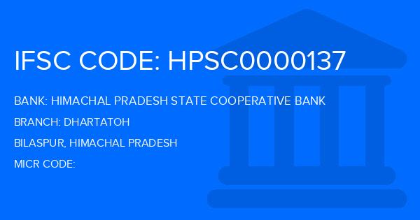 Himachal Pradesh State Cooperative Bank Dhartatoh Branch IFSC Code