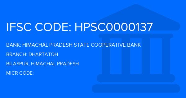 Himachal Pradesh State Cooperative Bank Dhartatoh Branch IFSC Code