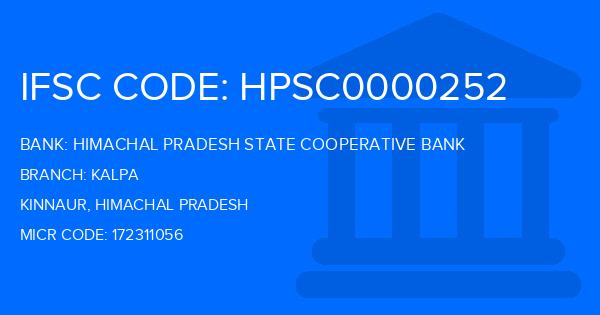 Himachal Pradesh State Cooperative Bank Kalpa Branch IFSC Code