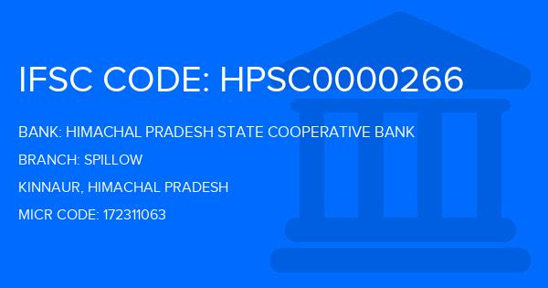 Himachal Pradesh State Cooperative Bank Spillow Branch IFSC Code