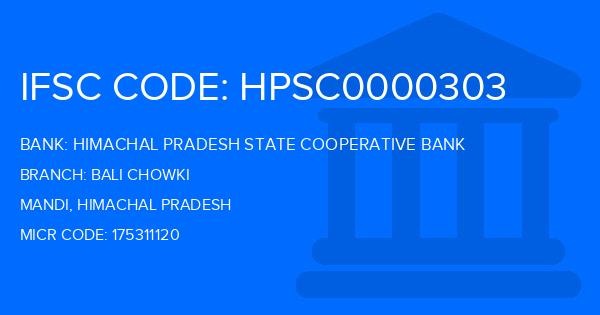 Himachal Pradesh State Cooperative Bank Bali Chowki Branch IFSC Code