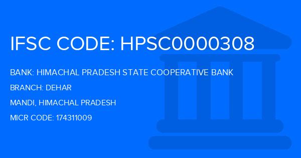 Himachal Pradesh State Cooperative Bank Dehar Branch IFSC Code