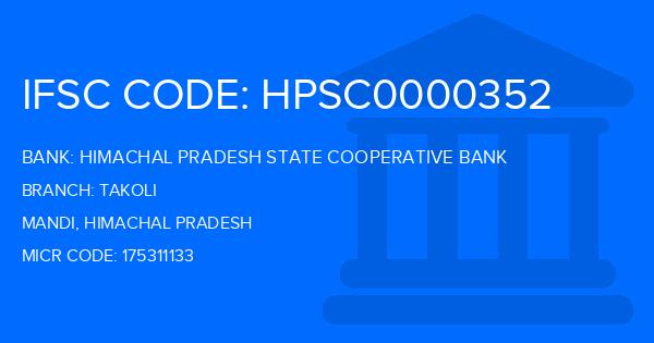 Himachal Pradesh State Cooperative Bank Takoli Branch IFSC Code