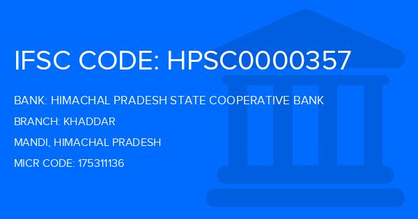 Himachal Pradesh State Cooperative Bank Khaddar Branch IFSC Code