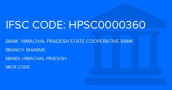 Himachal Pradesh State Cooperative Bank Bharari Branch IFSC Code