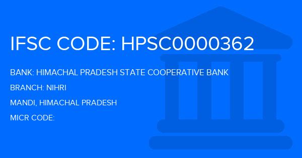 Himachal Pradesh State Cooperative Bank Nihri Branch IFSC Code