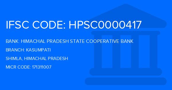 Himachal Pradesh State Cooperative Bank Kasumpati Branch IFSC Code