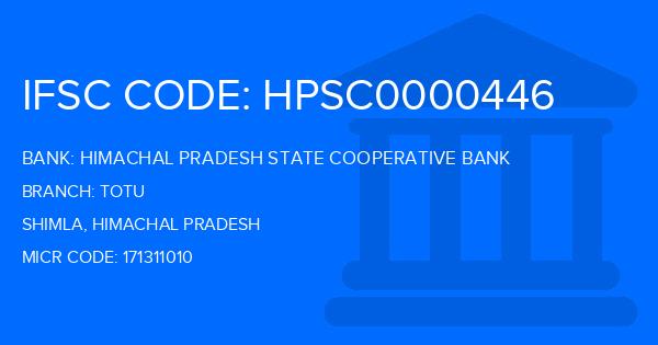 Himachal Pradesh State Cooperative Bank Totu Branch IFSC Code