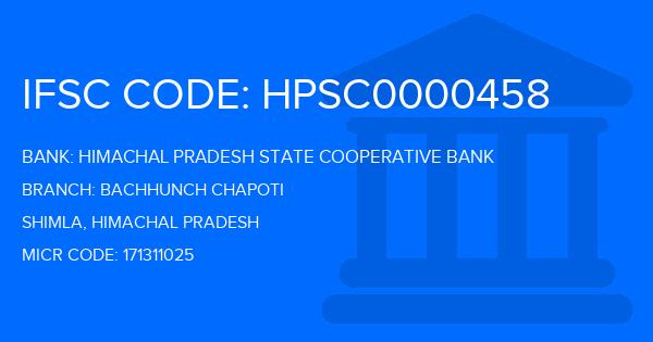 Himachal Pradesh State Cooperative Bank Bachhunch Chapoti Branch IFSC Code