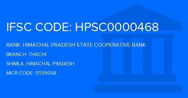 Himachal Pradesh State Cooperative Bank Thachi Branch IFSC Code