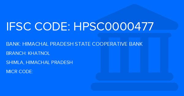 Himachal Pradesh State Cooperative Bank Khatnol Branch IFSC Code