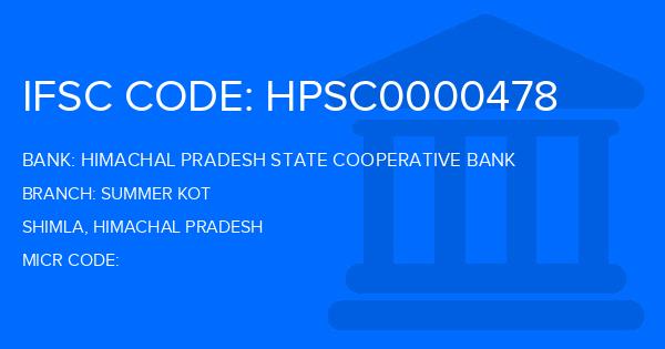 Himachal Pradesh State Cooperative Bank Summer Kot Branch IFSC Code