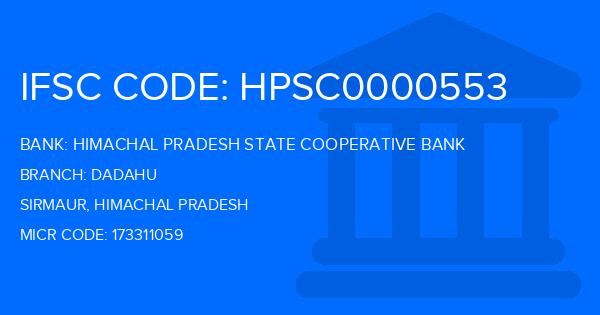 Himachal Pradesh State Cooperative Bank Dadahu Branch IFSC Code