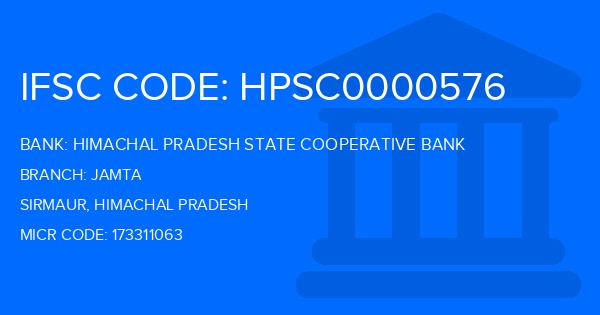 Himachal Pradesh State Cooperative Bank Jamta Branch IFSC Code