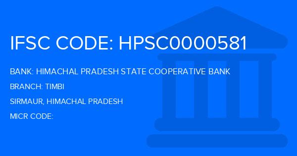 Himachal Pradesh State Cooperative Bank Timbi Branch IFSC Code