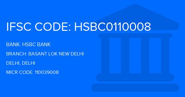 Hsbc Bank Basant Lok New Delhi Branch IFSC Code