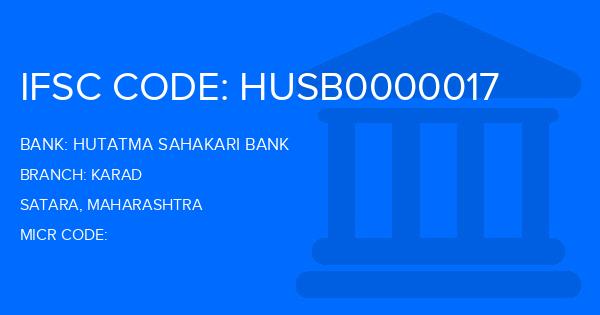 Hutatma Sahakari Bank Karad Branch IFSC Code