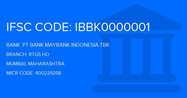 Pt Bank Maybank Indonesia Tbk Rtgs Ho Branch IFSC Code