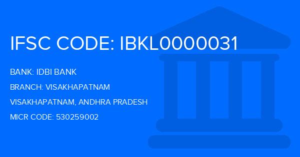 Idbi Bank Visakhapatnam Branch IFSC Code