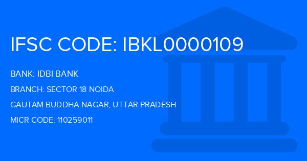 Idbi Bank Sector 18 Noida Branch IFSC Code