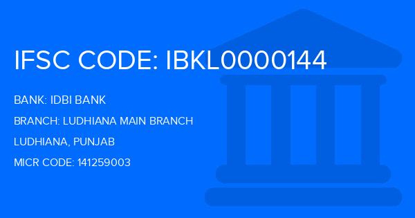 Idbi Bank Ludhiana Main Branch