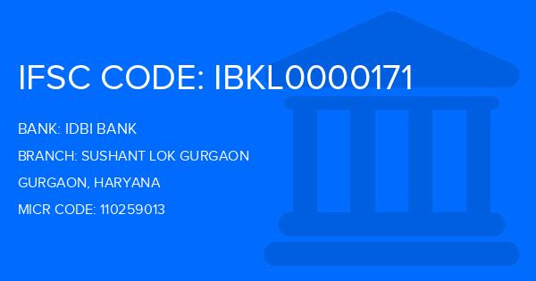 Idbi Bank Sushant Lok Gurgaon Branch IFSC Code