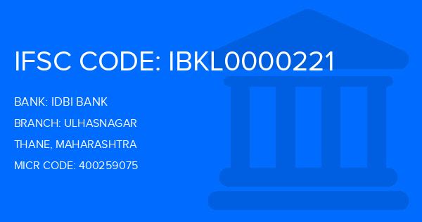 Idbi Bank Ulhasnagar Branch IFSC Code
