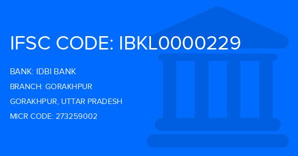 Idbi Bank Gorakhpur Branch IFSC Code