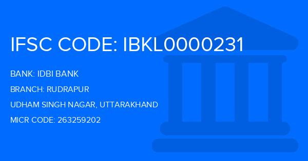 Idbi Bank Rudrapur Branch IFSC Code
