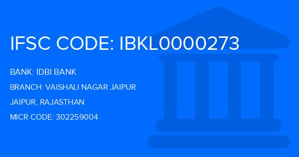 Idbi Bank Vaishali Nagar Jaipur Branch IFSC Code