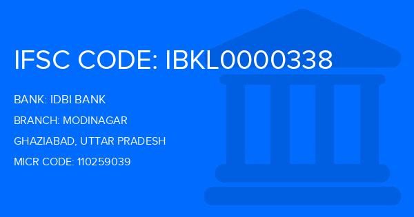 Idbi Bank Modinagar Branch IFSC Code