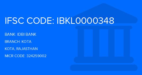 Idbi Bank Kota Branch IFSC Code
