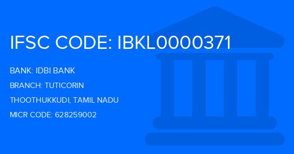 Idbi Bank Tuticorin Branch IFSC Code